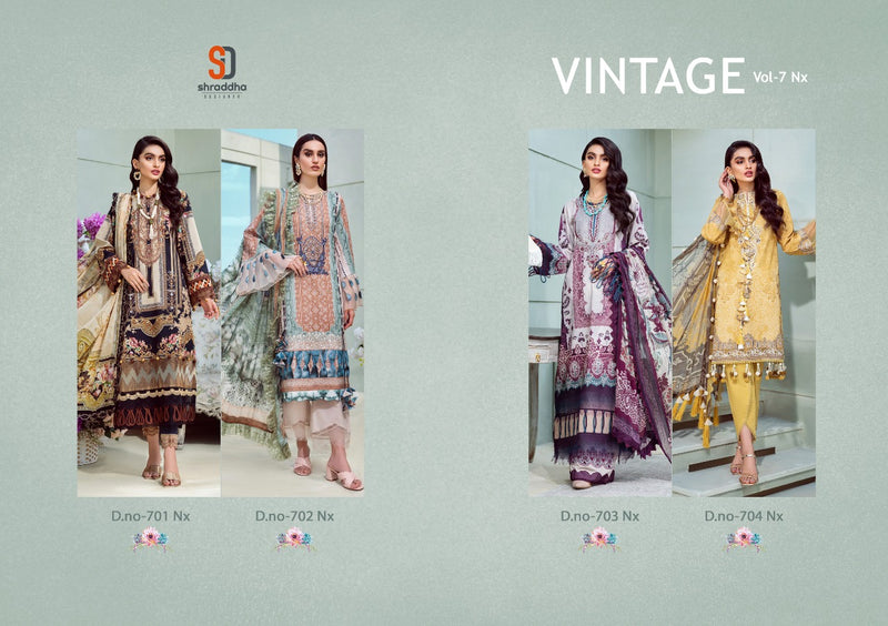 Shraddha Designer Vintage Vol 7 Nx Lawn Cotton Printed Pakistani Style Festive Wear Salwar Suits