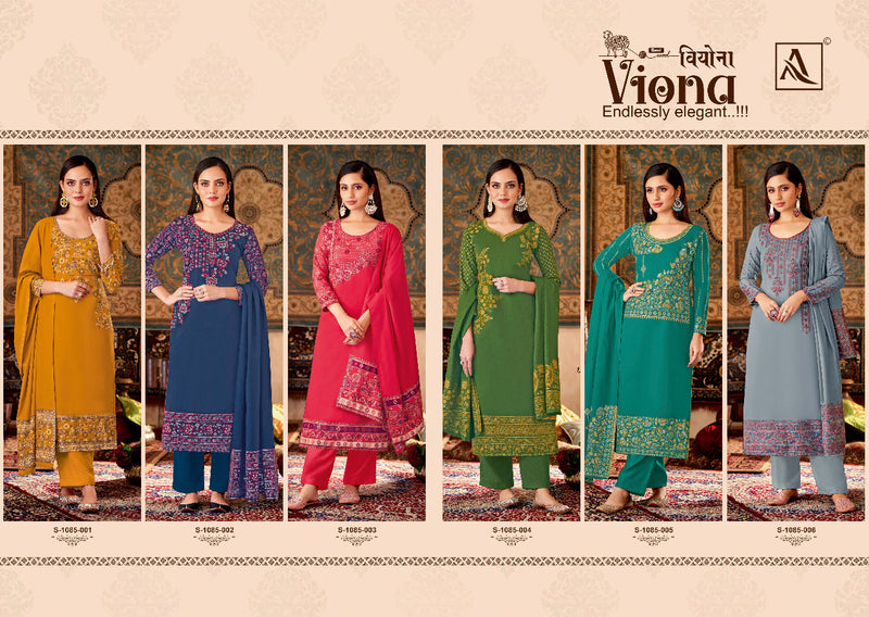Alok Suit Viona Pashmina With Beautiful Work Stylish Designer Casual Wear Fancy Salwar Kameez
