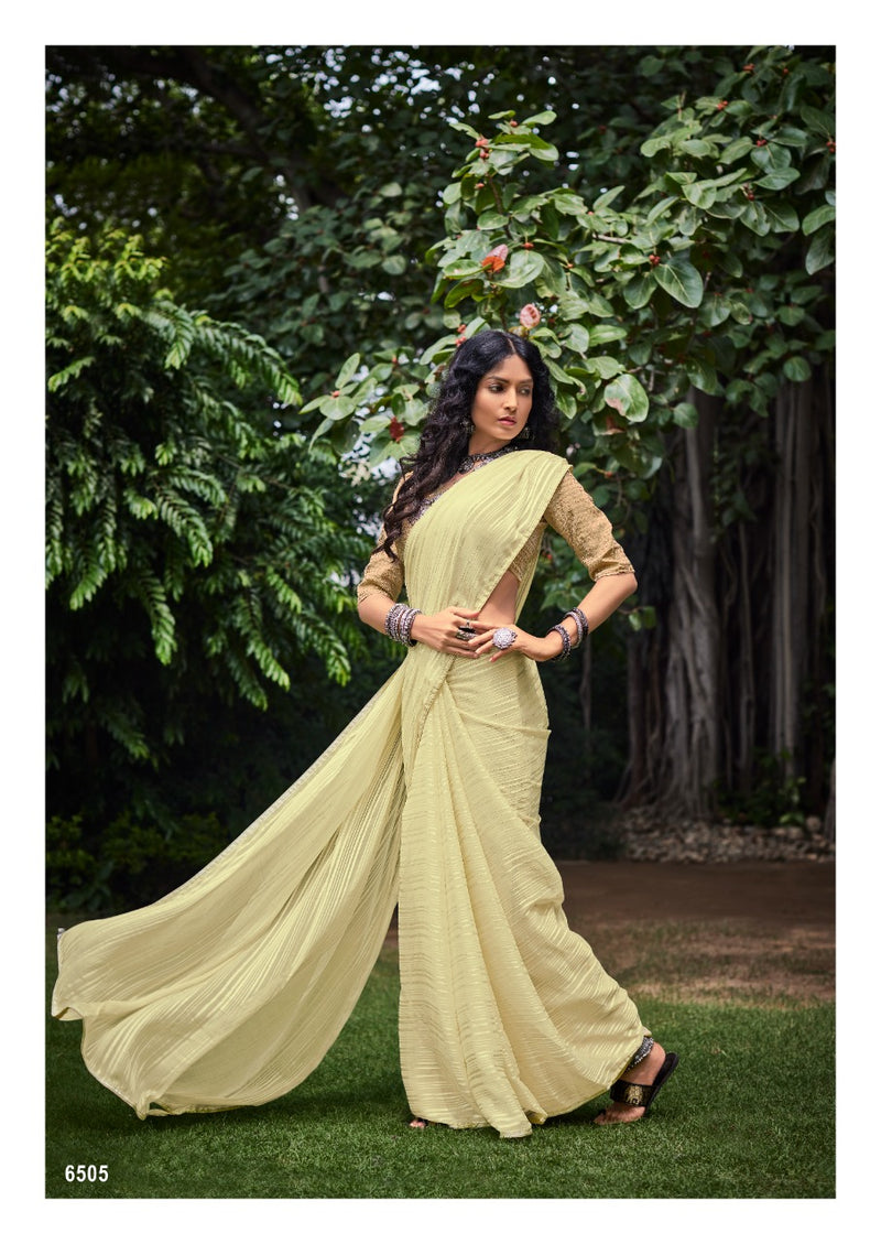Kashvi Creation Virange Weightless Zari Patta Exclusive  Party Wear Sarees