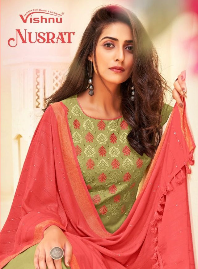 Vishnu Impex Nusrat Cotton Flex Stylish Designer Salwar Suit