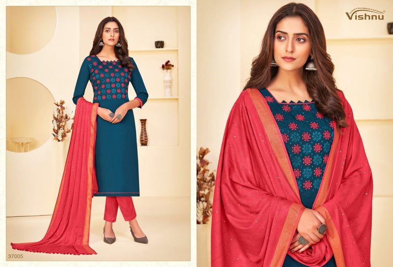 Vishnu Impex Nusrat Cotton Flex Stylish Designer Salwar Suit