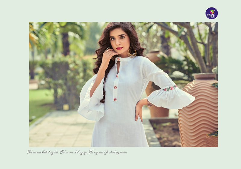 Vitara Fashion Presents Benchmark Cotton Designer Fancy Kurti Collection