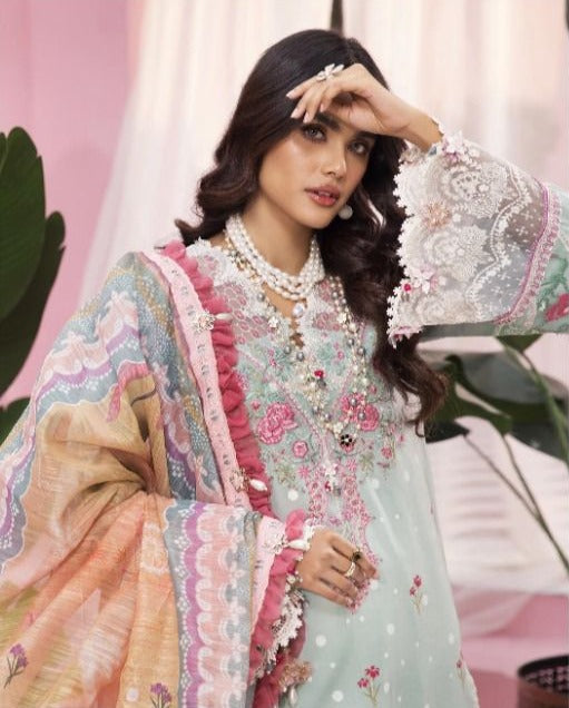 Shree Fabs Viva Anaya Lawn Cotton Pakistani Style Embroidered Party Wear Salwar Kameez