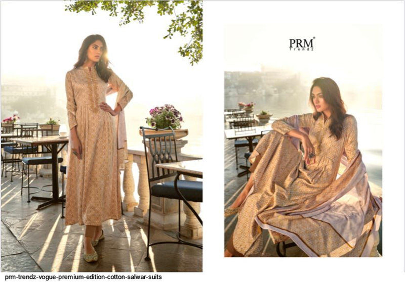 Prm Trendz Vogue Premium Edition Jam Cotton Party Wear Salwar Suits With Elegant Look