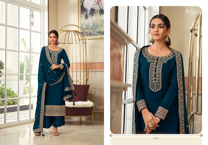 Lt Nitya Vol 118 Linen Silk With Beautiful Embroidery Work Stylish Designer Festive Wear Salwar Kameez