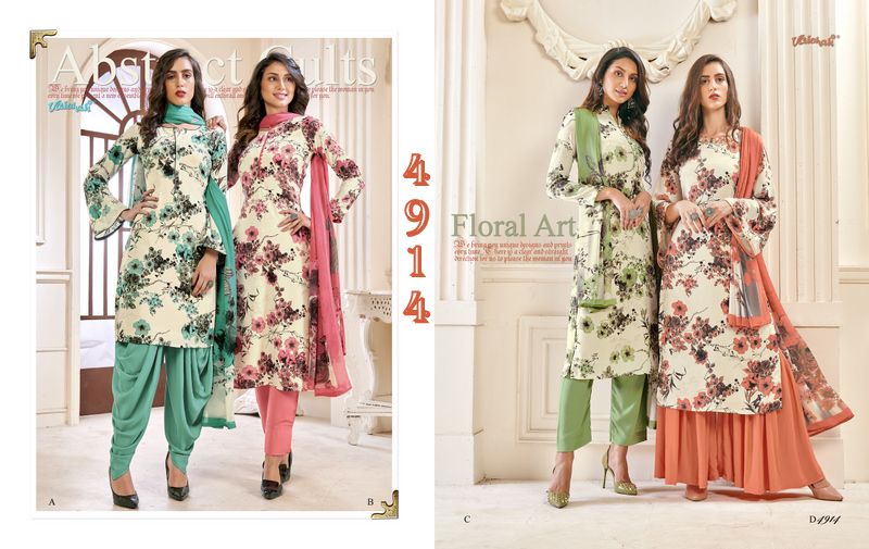 Vaishali 4900 Series Crepe Digital Printed Salwar Suit