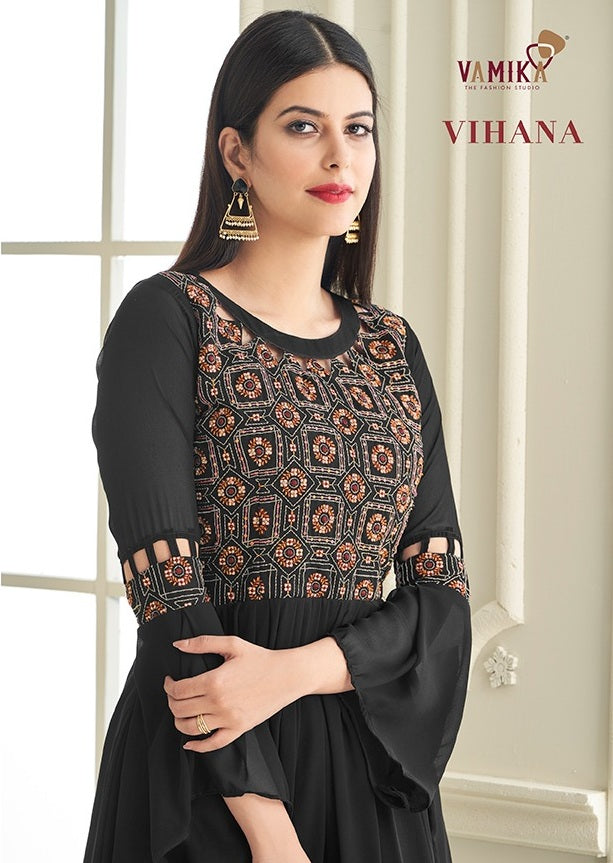 Vamika Fashion Vihana Georgette With Heavy  Embroidery  With Handwork gown
