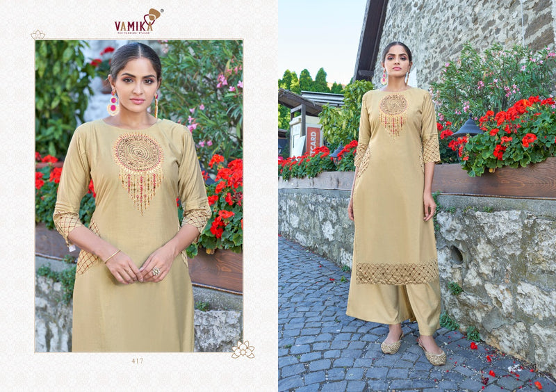 Vamika Naaz Vol 3 Viscose Silk Fancy Readymade Kurti
