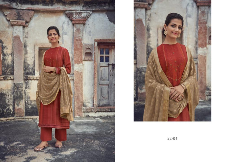 Varha Fashion Aaliyah Tussar Digital Print With Handwork Salwar Kameez