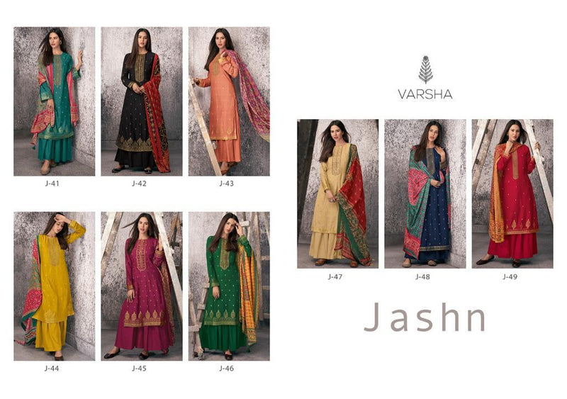 Varsha Fashion Jashn Pure Meenakari Woven Embroidery Work Salwar Kameez