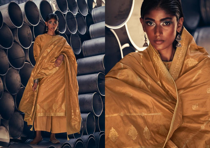 Varsha Fashion Presents The Loom Story Silk Satin Woven Designer Salwar Kameez