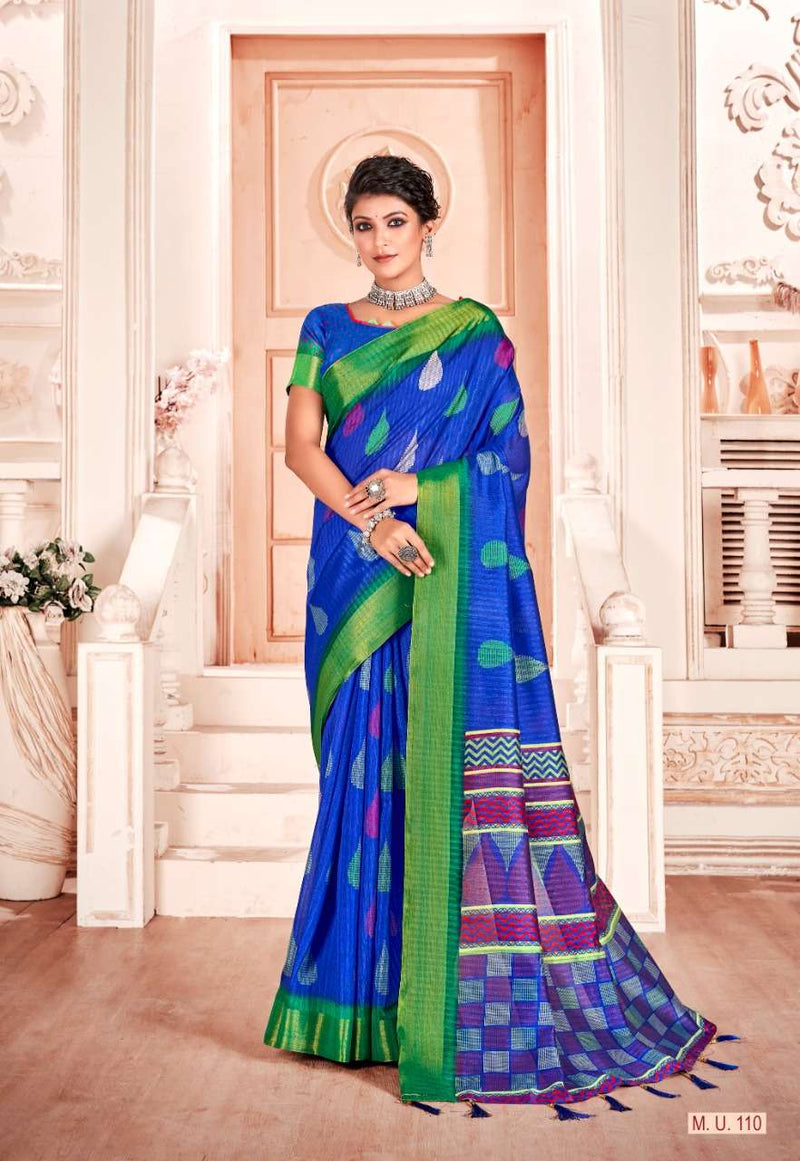 Vinamra Coproration Mysore Udhyog Vol 2 Cotton Zari Kasab Silk Saree