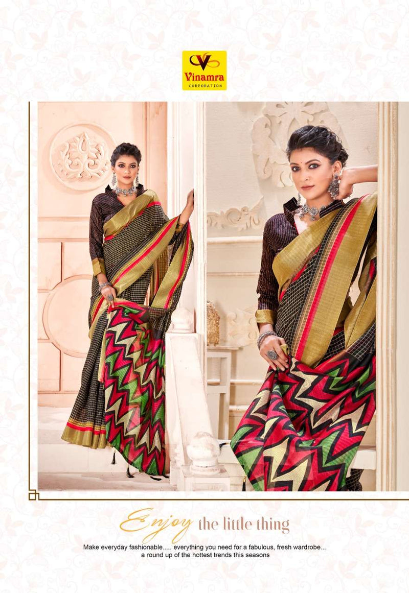 Vinamra Coproration Mysore Udhyog Vol 2 Cotton Zari Kasab Silk Saree