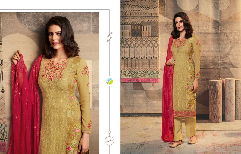 Vinay Fashion Launch By Excellence Brasso Digital Printed With Embroidery Work Casual Wear Salwar Suit