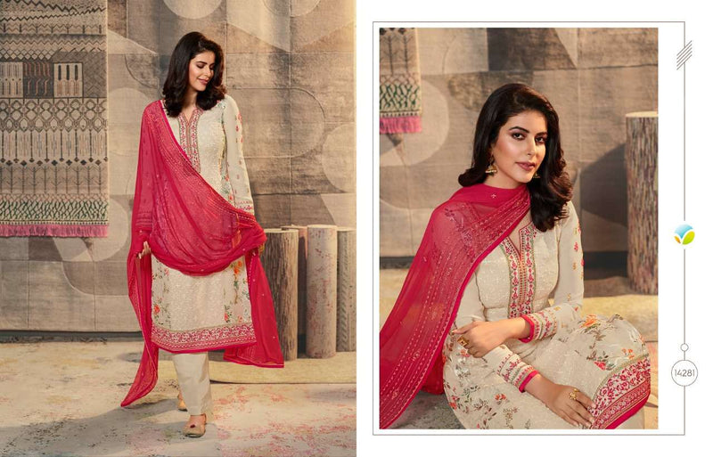 Vinay Fashion Launch By Excellence Brasso Digital Printed With Embroidery Work Casual Wear Salwar Suit