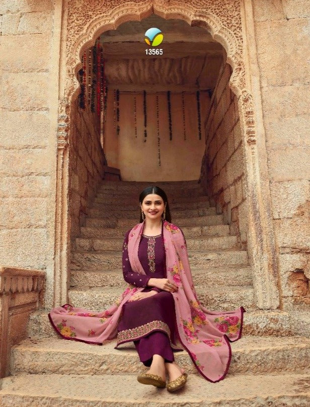 Vinay Fashion Silkina  Royal Crepe Decent Look Salwar Suits
