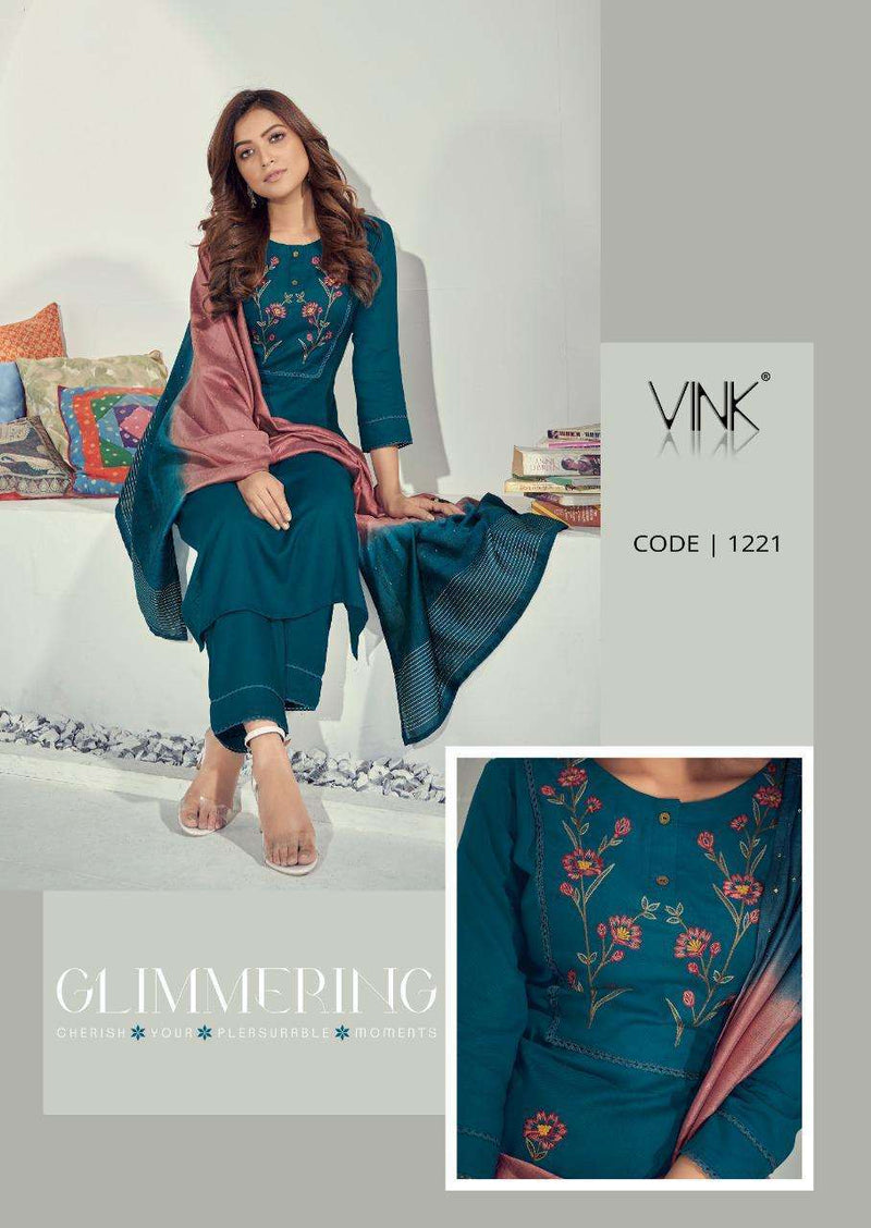 Vink By Prizma Rayon Designer Long Straight Exclusive Regular Wear Fancy Kurti With Pant