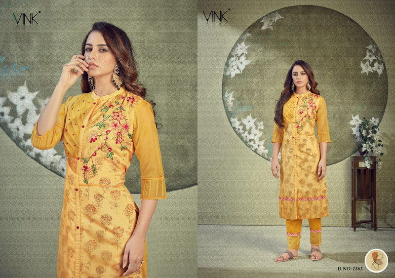 Vink Collection Platinum Vol 3 Oraganza Kurta And Cotton Inner Kurti