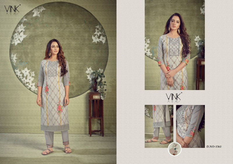 Vink Collection Platinum Vol 3 Oraganza Kurta And Cotton Inner Kurti