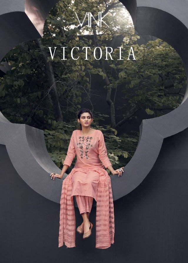 Vink Fashion Victoria Organza Hand Work Fancy Kurti