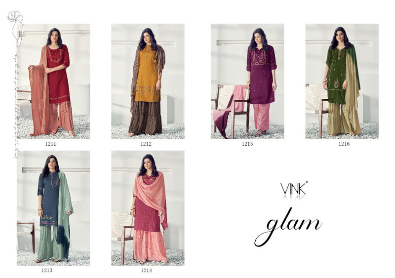 Vink Glam Viscose Silk Base Kurta With Embroidered Muslin Kurti