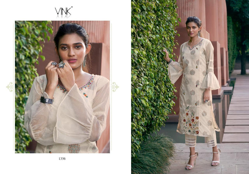 Vink Launch By Platinum 2 Organza With Heavy Embroidery Handwork Casual Wear Salwar Suit