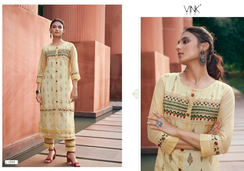 Vink Launch By Platinum 2 Organza With Heavy Embroidery Handwork Casual Wear Salwar Suit