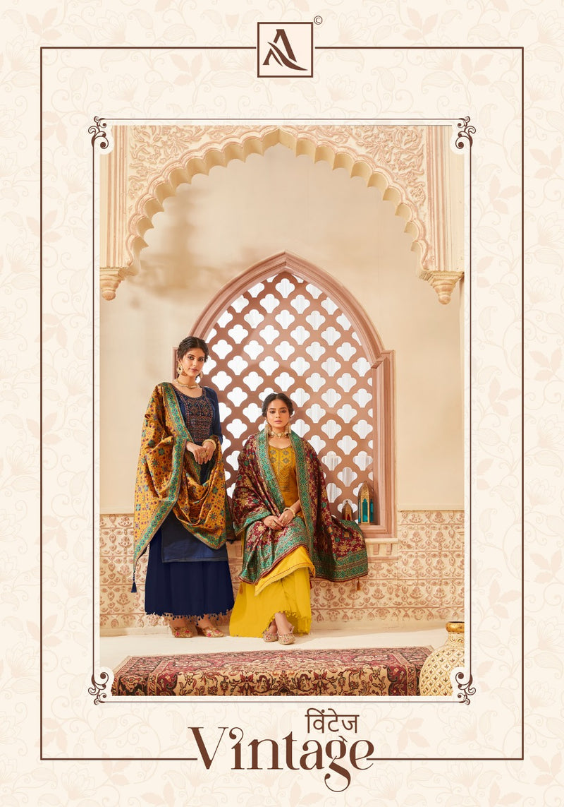 Alok Suit Vintage Pure Jam Kashmiri Embroidery Work Salwar Kameez