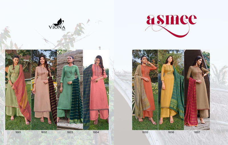 Viona Suits Asmee Silk With Embroidery Work Designer Classy Salwar Suits