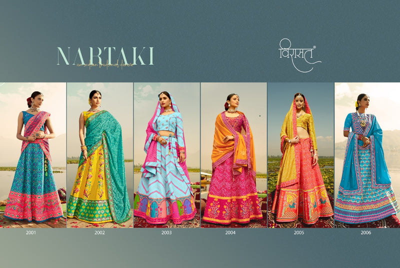 Virasat Nartaki Silk Designer Partywear Lehanga Collection