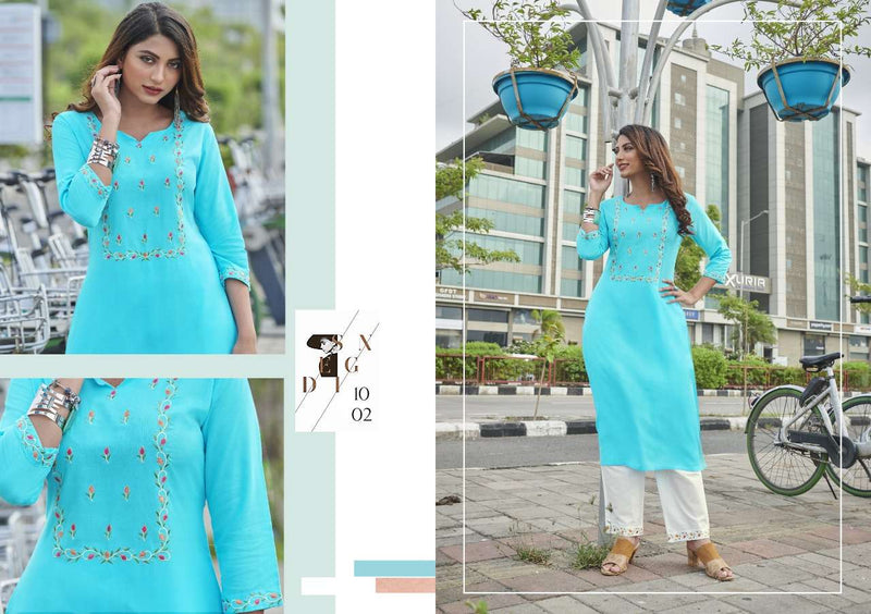 Vitara Amorina Heavy Rayon With Embroiderd Work Kurti