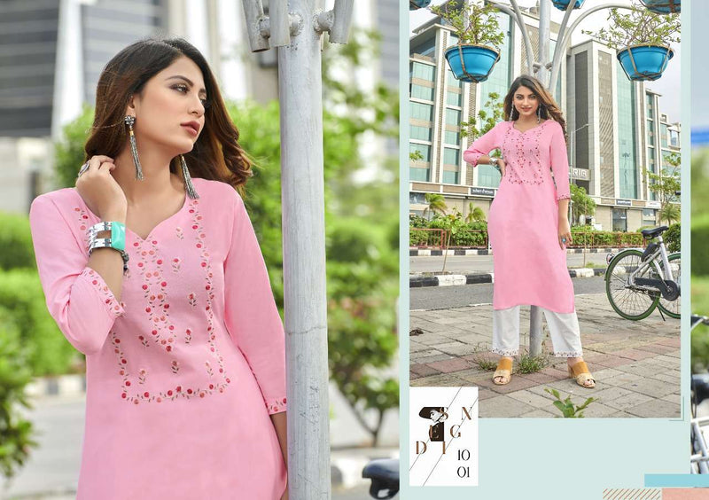 Vitara Amorina Heavy Rayon With Embroiderd Work Kurti