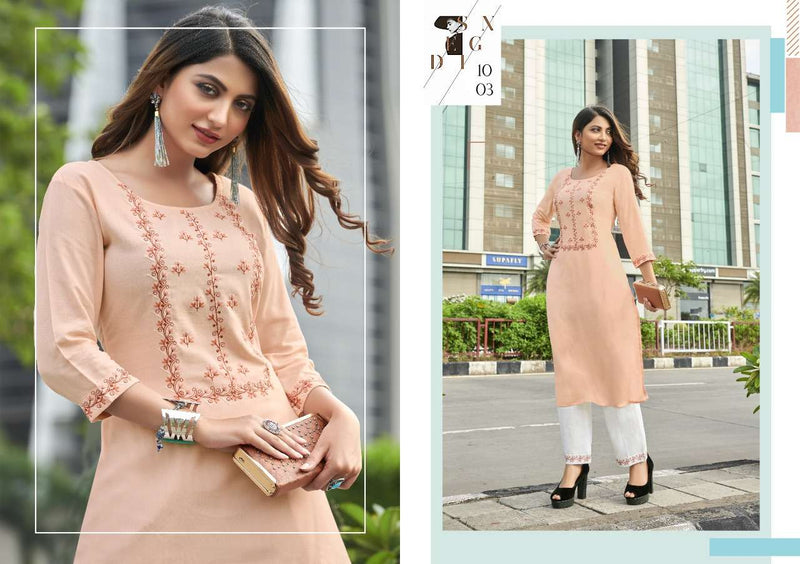 Vitara Amorina Heavy Rayon With Embroiderd Work Kurti