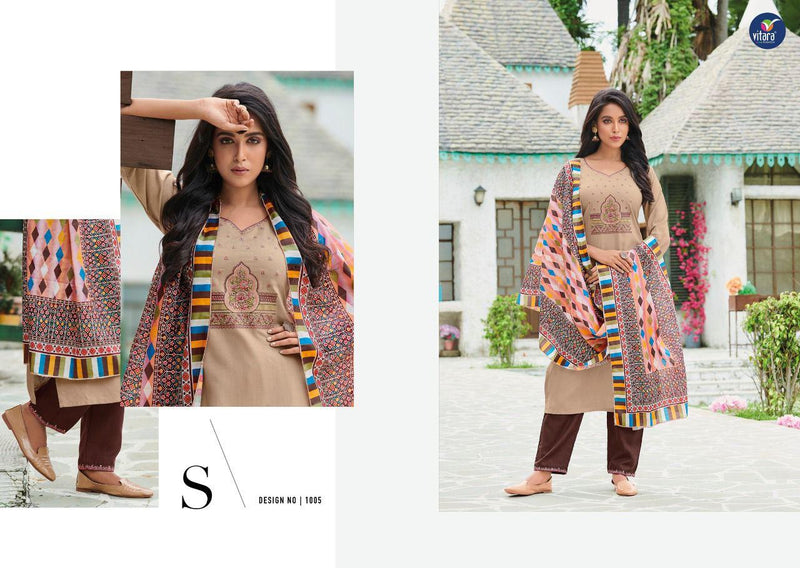 Vitara Fashion Starline Rayon Fabric With Embroidery Kurti