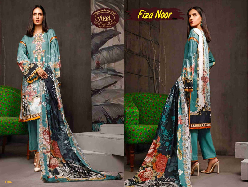 Vivel Words Fiza Noor Lawn Collection Vol 1 Pure Cotton Salwar Suit