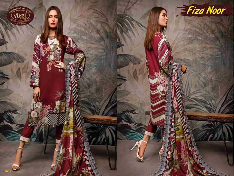 Vivel Words Fiza Noor Lawn Collection Vol 1 Pure Cotton Salwar Suit