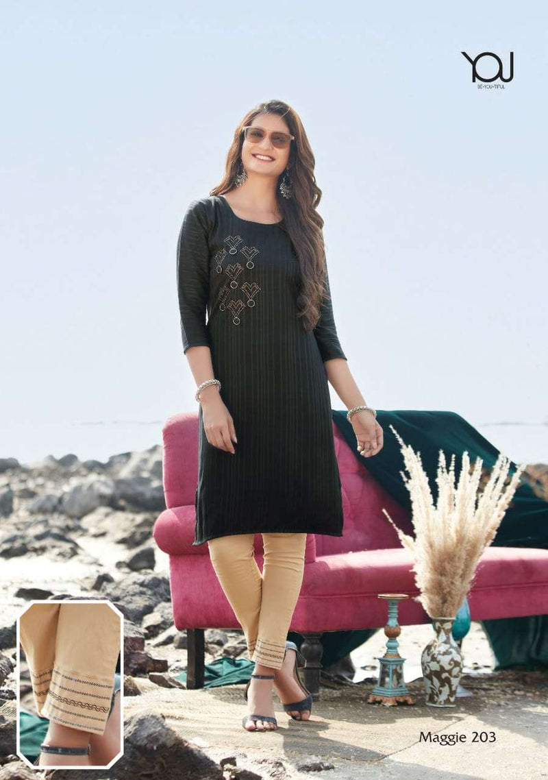 Wanna Maggie Vol 2 Rayon Stylish Fancy Party Wear Kurtis With Bottom & Banarasi Dupatta