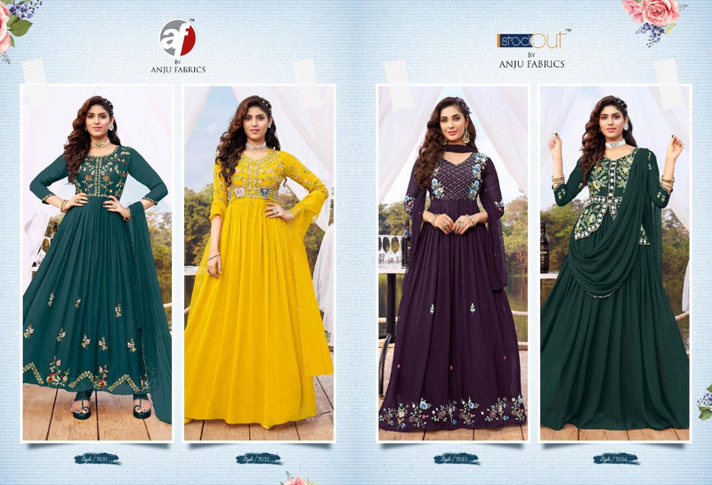 Anju Fabrics Wedding Masti Georgette Designer Ready Made Wedding Wear Salwar Kameez