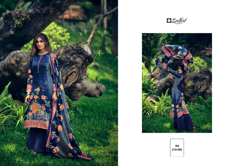 Zulfat Designer Suits Winter Fantasy Vol 3 Digital Print Salwar Kameez in Pure Pashmina