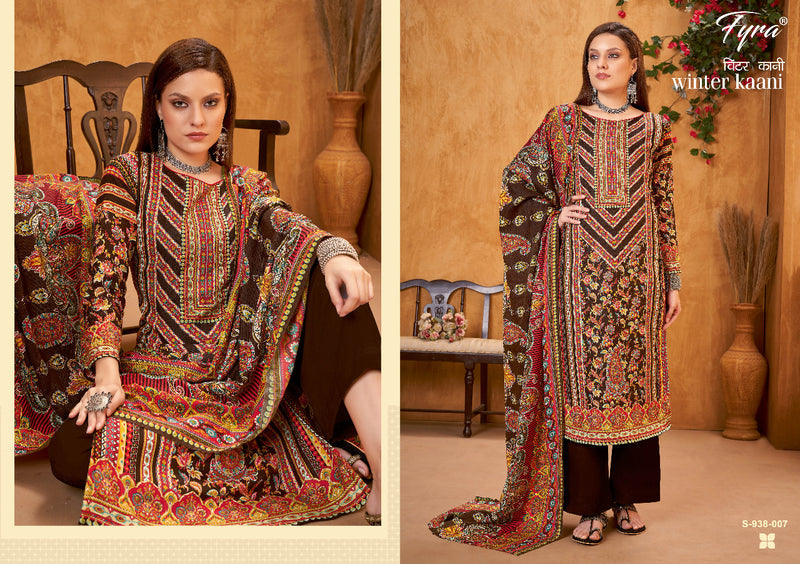 Fyra Winter Kaani Pashmina With Heavy Printed Work Stylish Designer Casual Salwar Kameez
