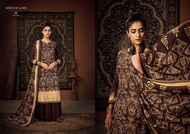 Zulfat Designer Suits Winter Love Pure Pashmina Digital Style Print Caasal  Wear Salwar Suit