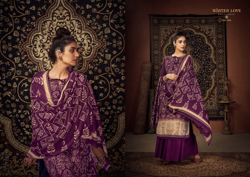 Zulfat Designer Suits Winter Love Pure Pashmina Digital Style Print Caasal  Wear Salwar Suit