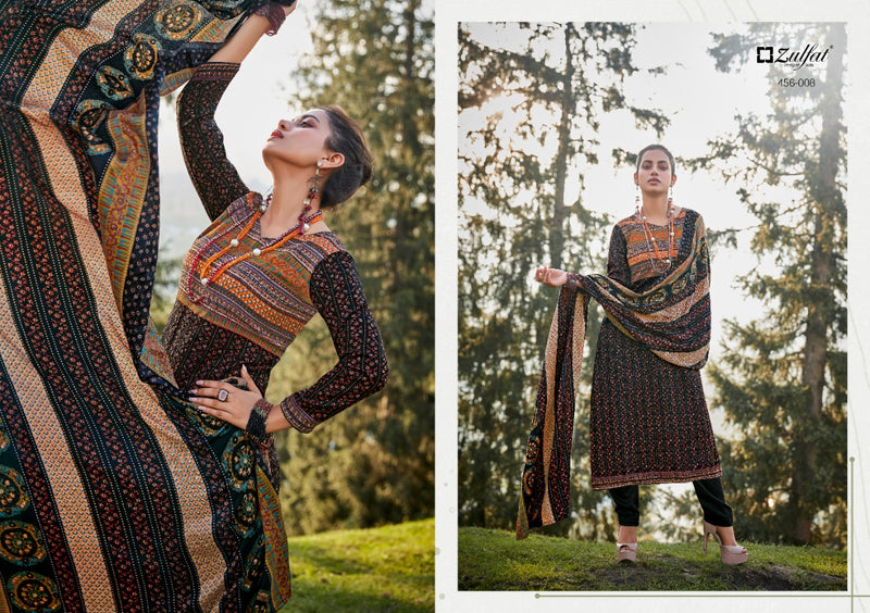 Zulfat Winter Nova Pashmina With Fancy Work Stylish Designer Casual Wear Salwar Kameez