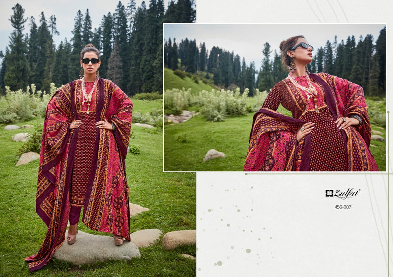 Zulfat Winter Nova Pashmina With Fancy Work Stylish Designer Casual Wear Salwar Kameez
