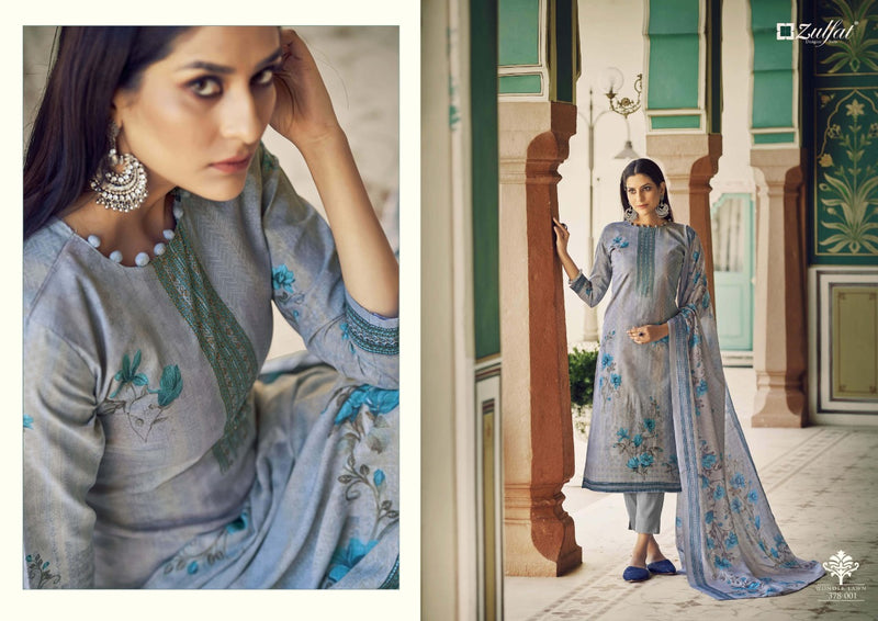 Zulfat Designer Suits Wonder Lawn Cotton Party Wear Salwar Suits With Digital Print