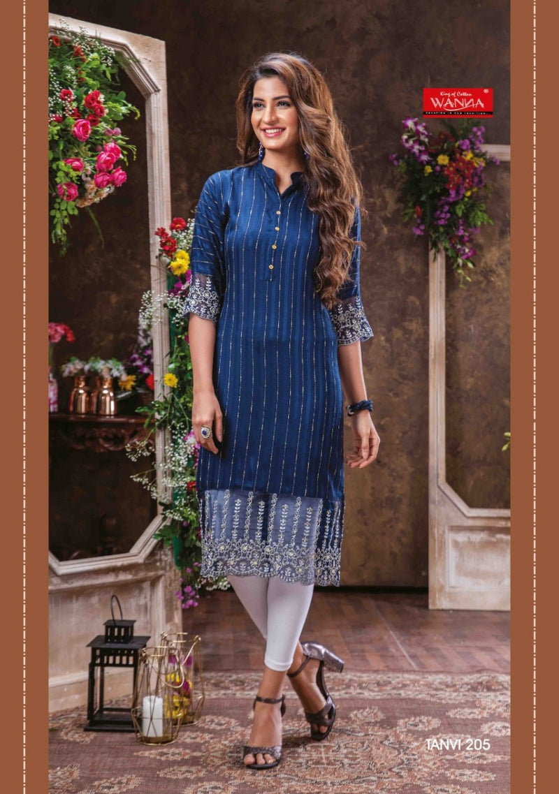 Wanna Tanvi Vol 2 Rayon Printed Designer Fancy Kurtis