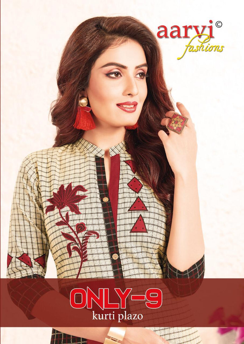 Aarvi Fashion Only 9 Heavy Cotton Fancy Kurtis With Plazo