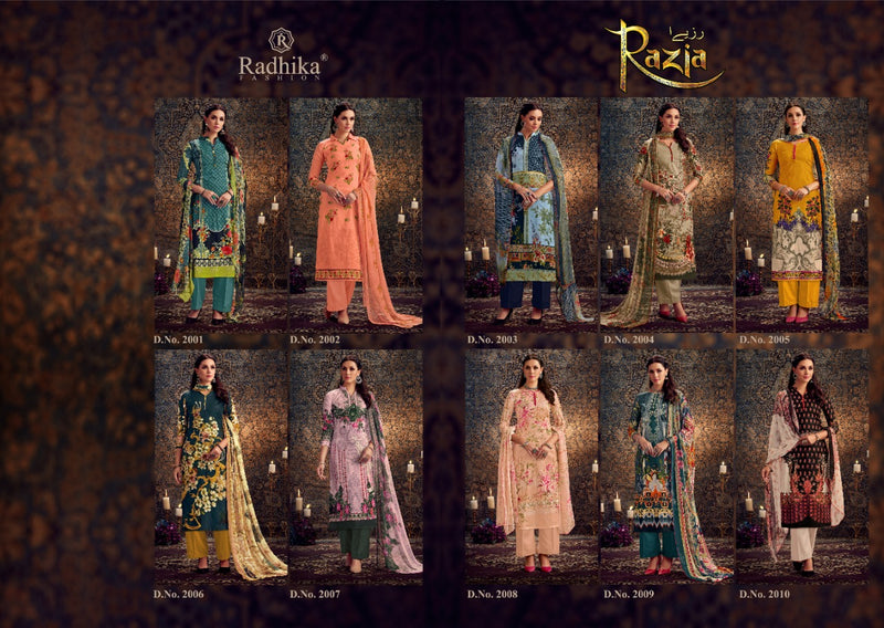 Radhika Fashion Razia Camric Print Salwar Kameez In Pure Camric