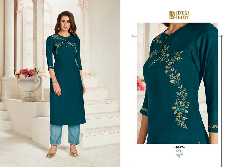Lt Fabrics Glamour Designer Kurti With Plazo Collection In Fancy