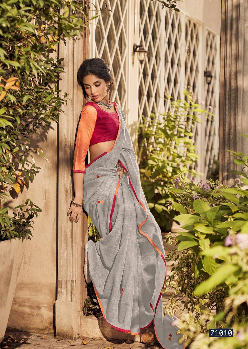 Lt Fabrics Dhara Designer Party Wear Saree Collection In Linen Silk
